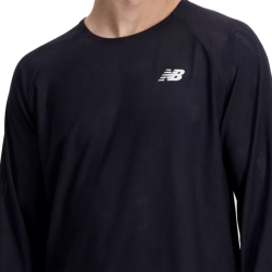 NEW BALANCE - TEE-SHIRT MANCHES LONGUES Q SPEED JACQUARD - Black