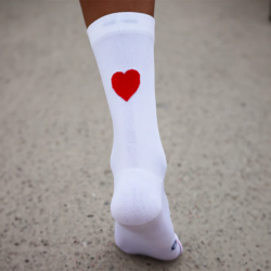 BOMOLET - CHAUSSETTES HAUTES COEUR - Blanc