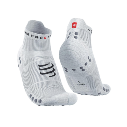 COMPRESSPORT - PRO RACING SOCKS V4.0 RUN LOW - White / Alloy