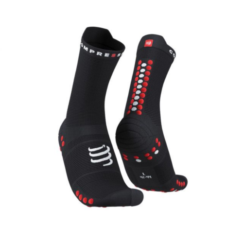 COMPRESSPORT - PRO RACING SOCKS V4.0 RUN HIGH - Black / Red