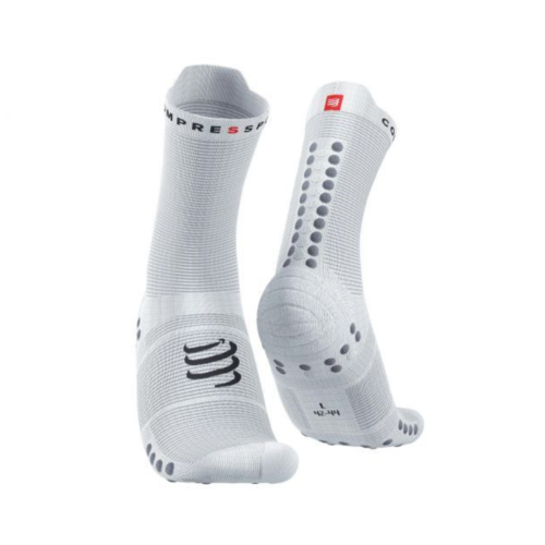 COMPRESSPORT - PRO RACING SOCKS V4.0 RUN HIGH - White / Alloy